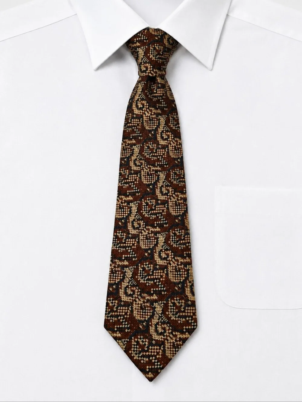 Vtg Rare RABBIT SILK Seoul Korea Abstract Poly Silk Woven Tie